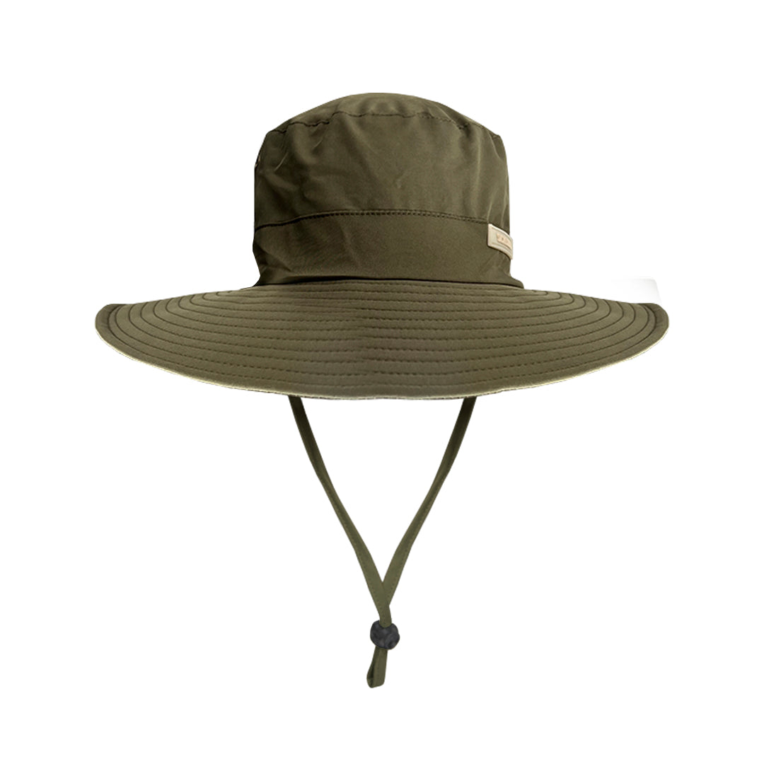 WATERPROOF BUCKET HAT IN OLIVE GREEN